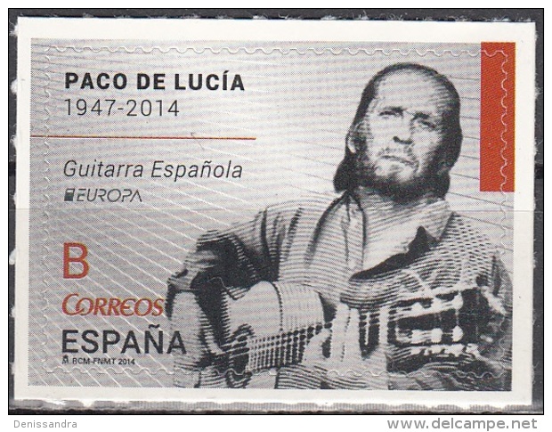 España 2014 Yvert 4583 Neuf ** Cote (2017) 3.20 Euro Europa CEPT Paco De Lucia Guitare Espagnole - Neufs