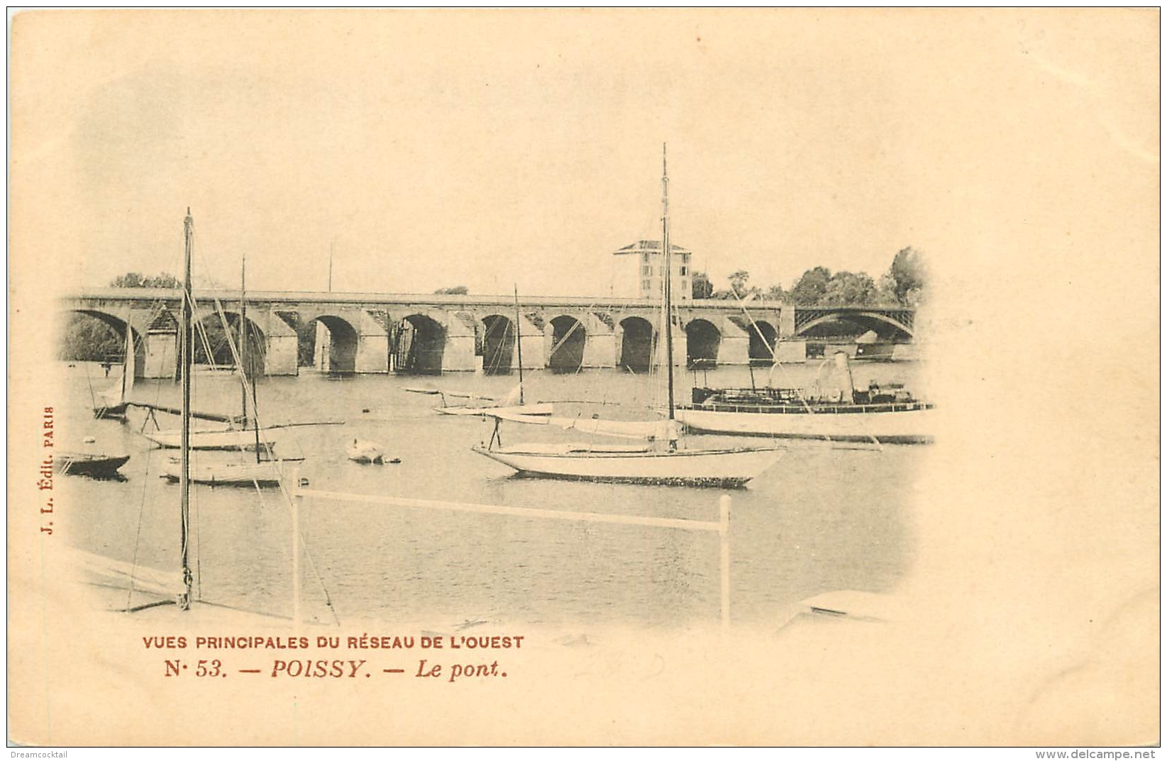 78 POISSY. Le Pont Vues Réseau De L'Ouest - Poissy