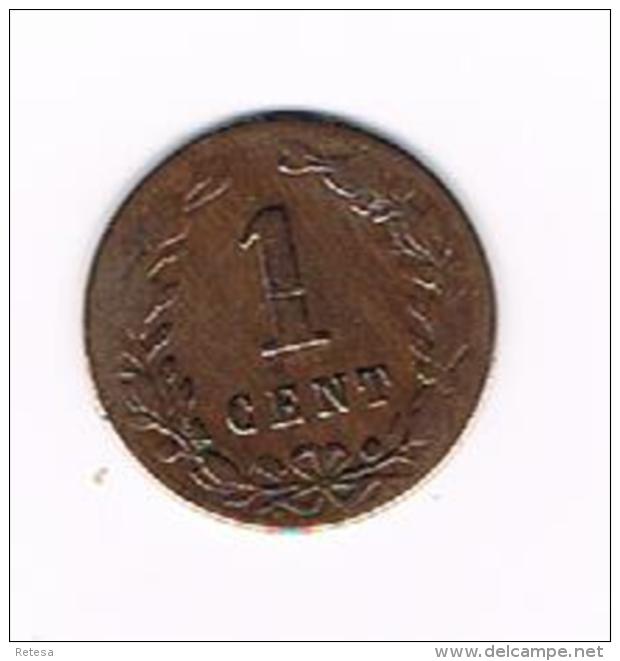 °°° NEDERLAND  1 CENT  1881  WILLEM III - 1849-1890 : Willem III