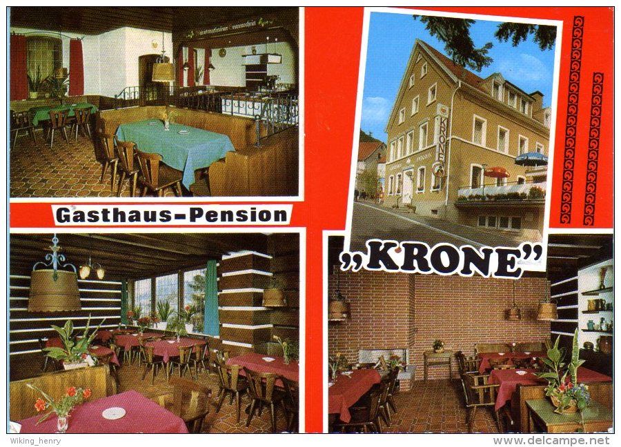 Neckargemünd Kleingemünd - Gasthaus Pension Krone   Werbekarte - Neckargemuend