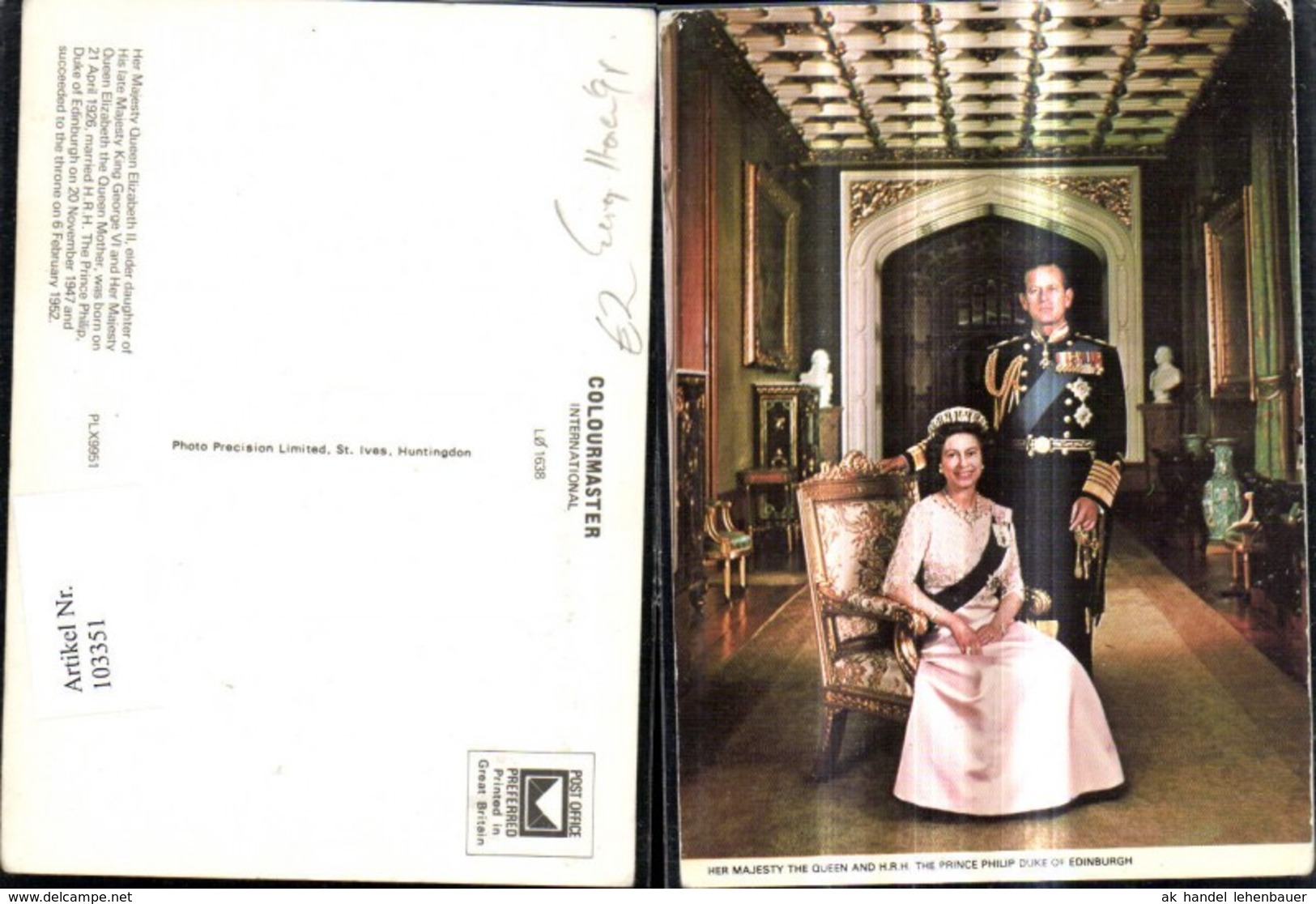 103351,Adel Monarchie Queen K&ouml;nigin Elisabeth II Prinz Philip - Case Reali