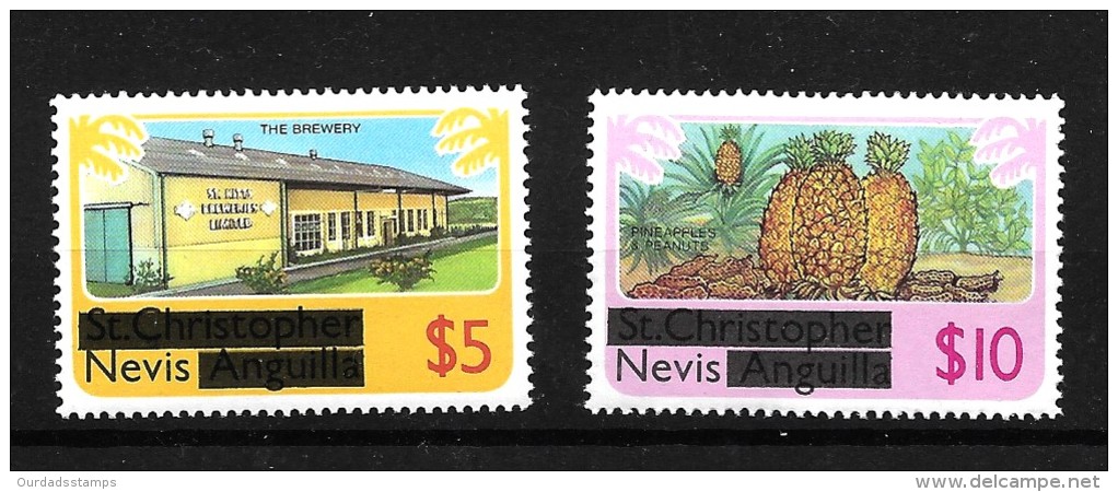 Nevis, 1980, New Postal Administration Set To $10 MNH (4428) - St.Kitts And Nevis ( 1983-...)