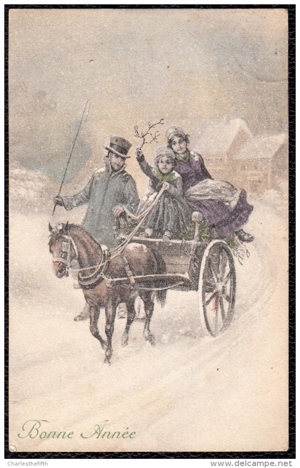 CPA EXCELSIOR Nr 116 -  ROMANTIC WINTER SCENE - SCENE D'HIVER ROMANTIQUE - Avant 1900