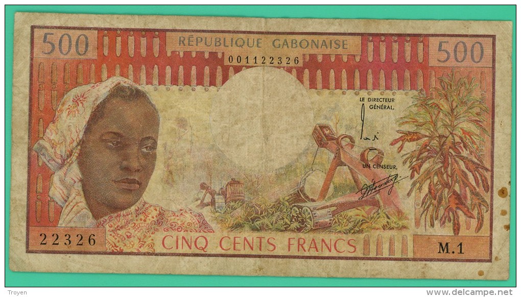 500 Francs - Gabon -  N°. M1 - 22326 - TB - - Gabon