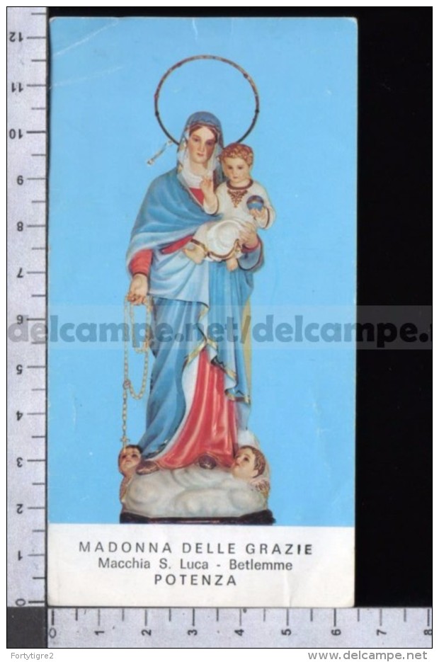 EM2008 MADONNA DELLE GRAZIE MACCHIA S. LUCA BETLEMME POTENZA FORELLINI Santino Holy Card - Religione & Esoterismo