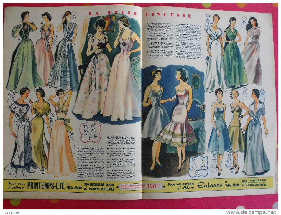 6 numéros de Votre Mode de 1955. avec patrons
