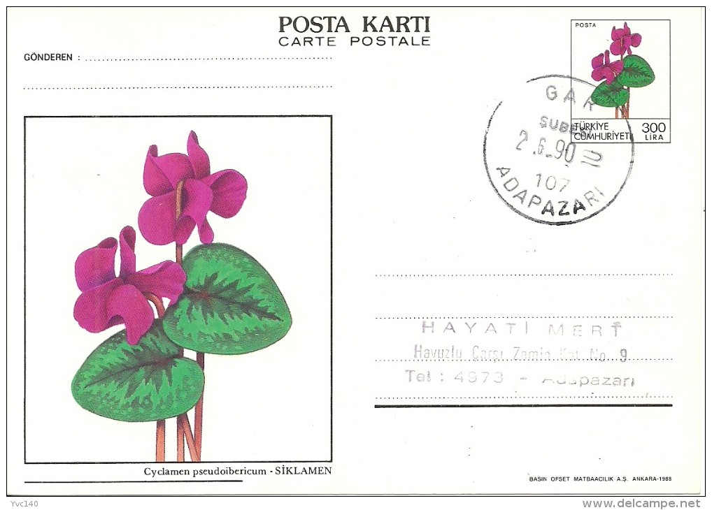 Turkey; 1988 Postal Stationery - Ganzsachen