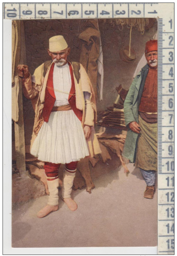 ALBANIA GRECO ALBANESE COSTUME COSTUMI SERIE N. 451 FOTOCROMIA - Albania