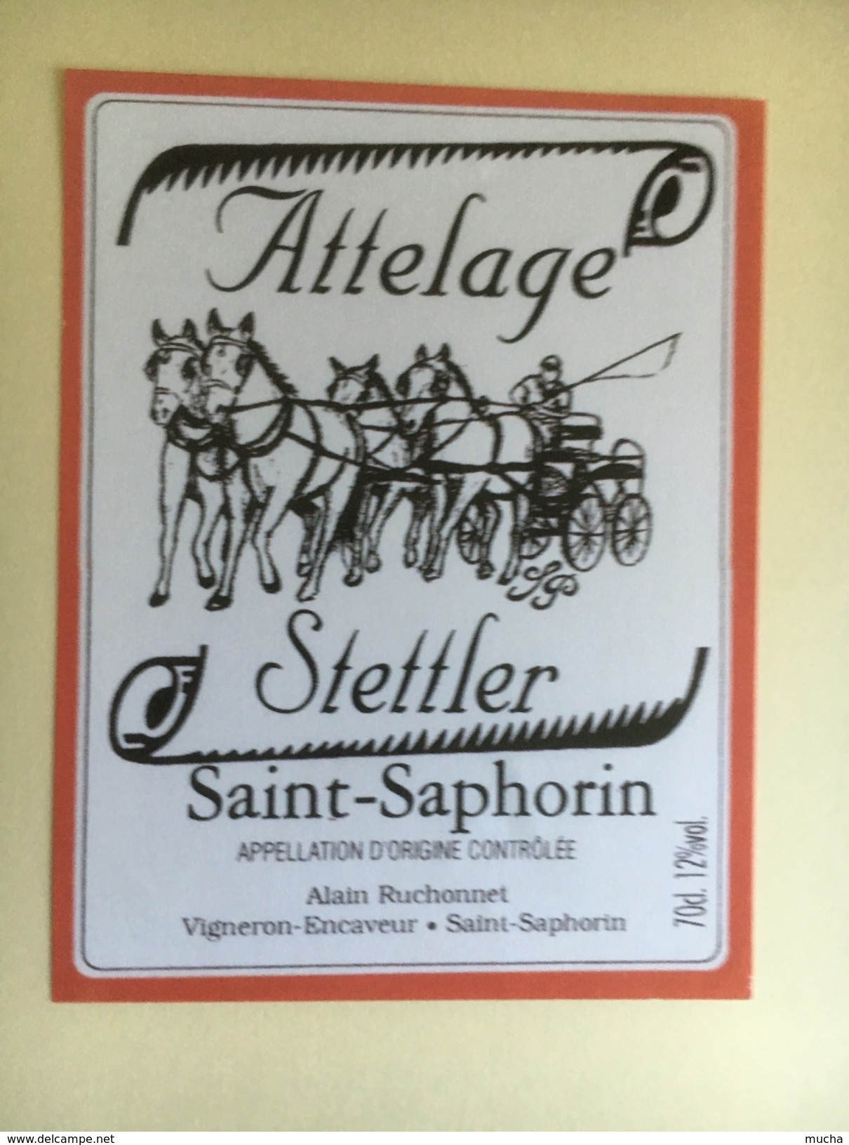 1211 - Suisse Saint-Saphorin Attelage Stettler - Caballos
