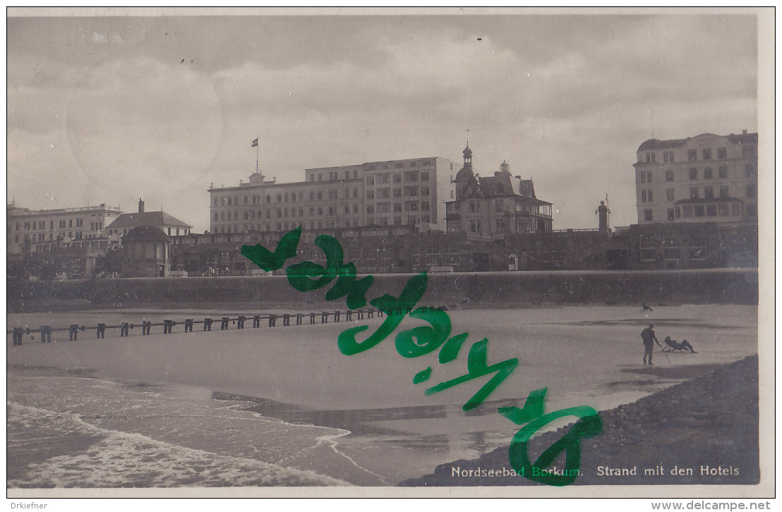 Foto-AK: Borkum, Hotels Am Strand, 1930 - Borkum