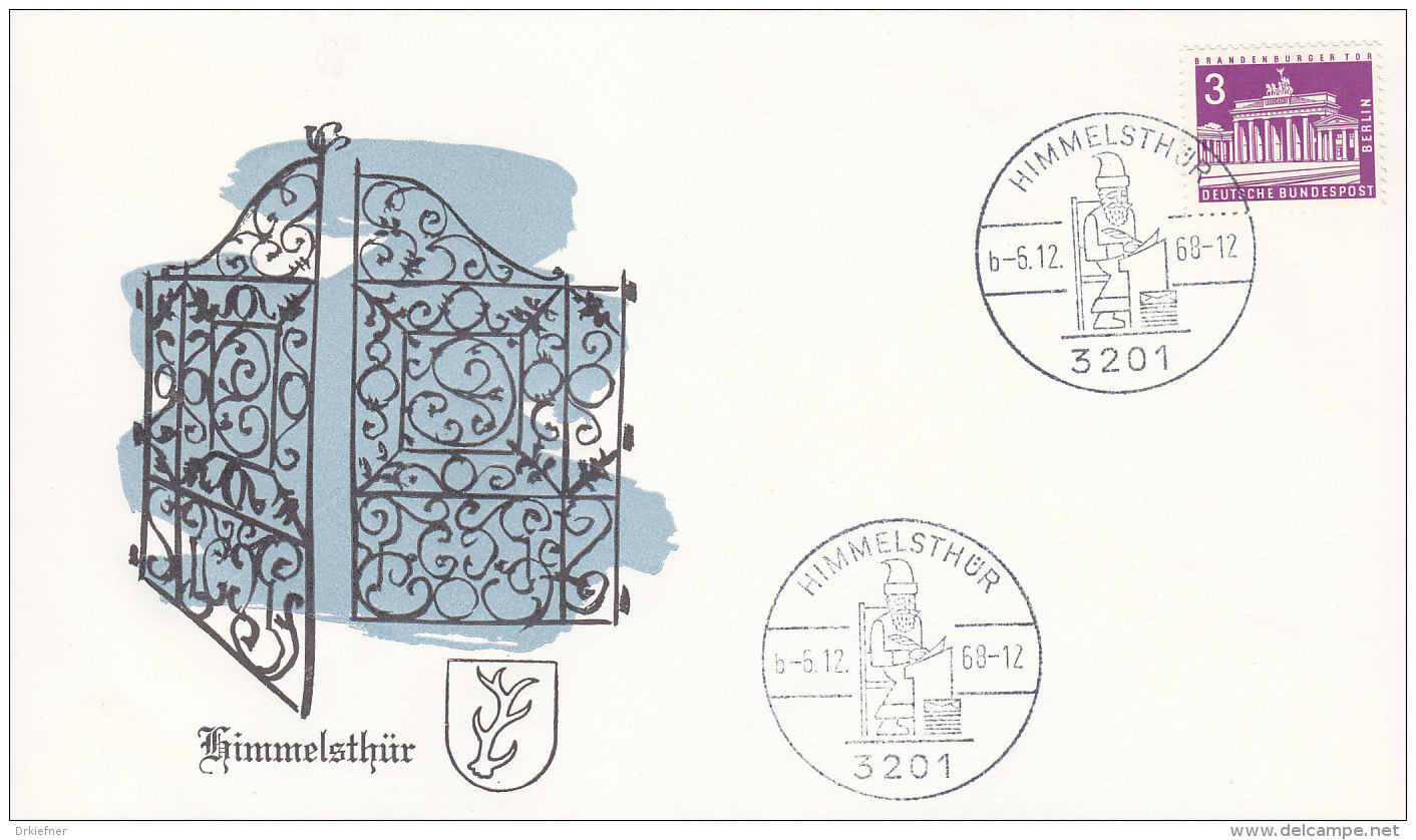 BERLIN  231 EF Auf Sonderbeleg Mit Sonderstempel: Himmelsthür B 6.12.1968, Weihnachten, NIKOLAUS - Maschinenstempel (EMA)