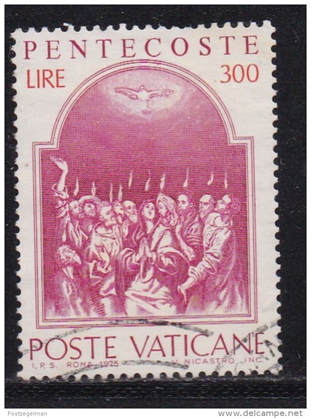 VATICAN, 1975, Used Stamp(s), Pentecoste,  Mi 663, #4281, - Usati