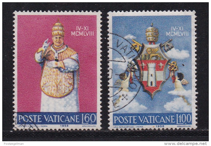 VATICAN, 1959, Mixed Stamp(s), Pope Johannes XXIII,  Mi 303=306, #4195,  2 Values Only - Used Stamps