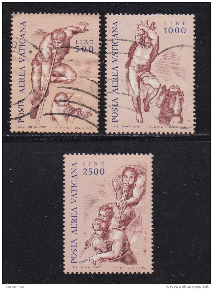 VATICAN, 1976, Mixed Stamp(s), Madonna And Child,  Mi 675-677, #4285, Complete - Covers & Documents