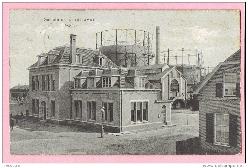 Gasfabriek EINDHOVEN (Ingang) - 1913 Verstuurd Eindhoven (sterstempel) - Turnhout - Eindhoven