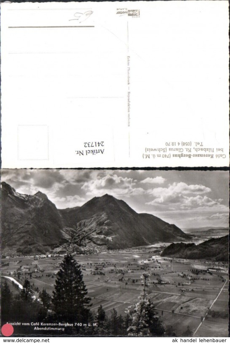 241732,Aussicht V. Cafe Kerenzer-Berghus B. Filzbach Kt Glarus - Filzbach