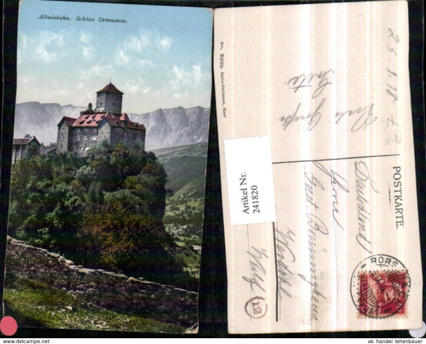 241820,Albulabahn Schloss Ortenstein B. Tomils Im Domleschg Kt Graub&uuml;nden - Domleschg