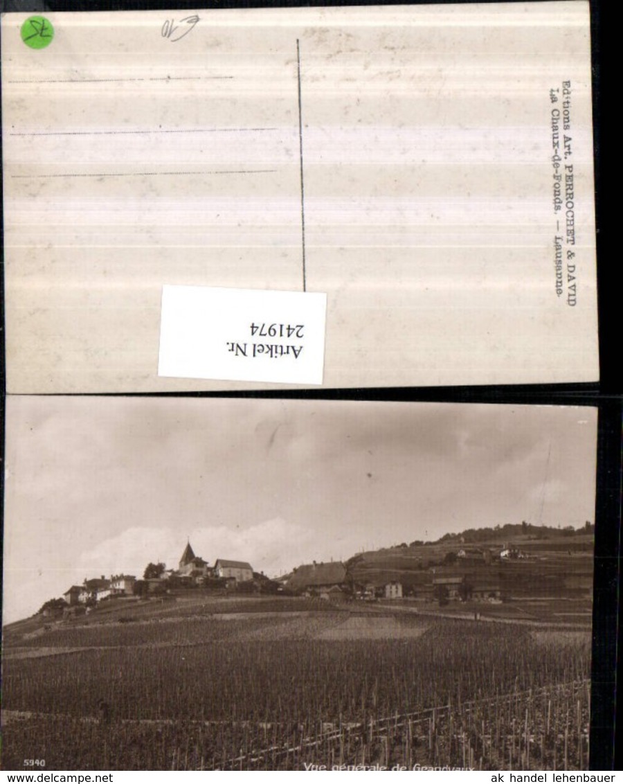 241974,Vue Generale De Grandvaux Totale Kt Waadt - Grandvaux