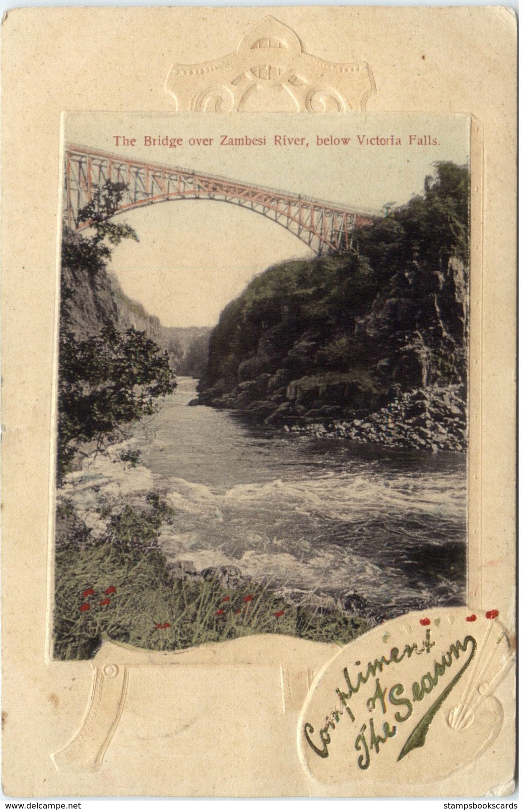 1d Transvaal 1908 Bridge Over The Zambesi River Embossed Card - Andere & Zonder Classificatie