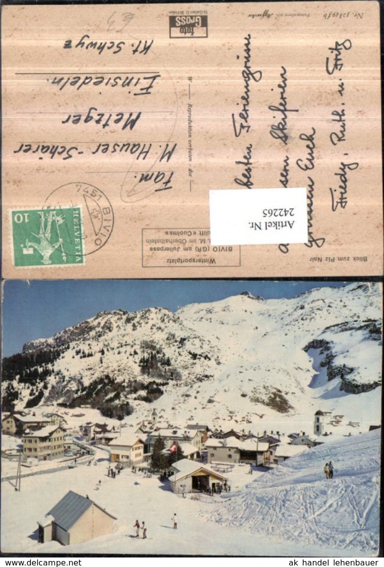 242265,Bivio Am Julierpass Totale M. Blick Zum Piz Nair Winterbild Kt Graub&uuml;nden - Bivio