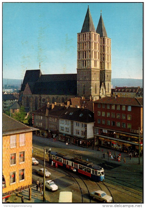 ! 1978 Moderne Ansichtskarte Kassel Straßenbahn, Tram, Kirche, Eglise - Tram