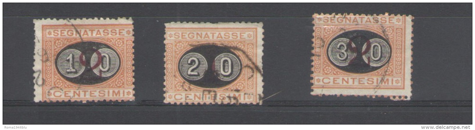 REGNO 1890 SEGNATASSE SERIE CPL. ANNULLATA - Portomarken