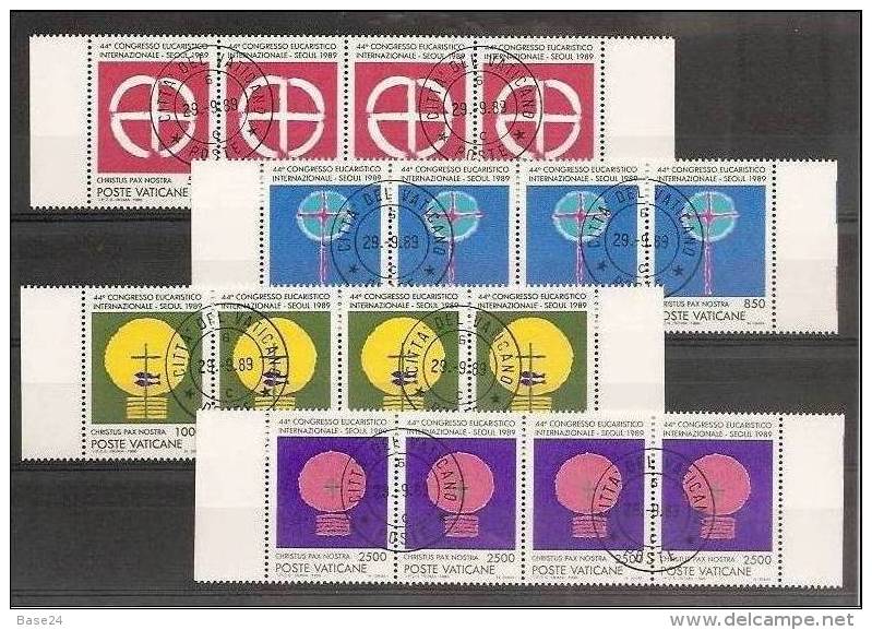 1989 Vaticano Vatican CONGRESSO SEUL  SEOUL 4 Serie Di 4v. USED Usate FDC - Used Stamps