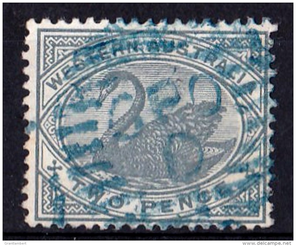 Western Australia 1885 Swan 1/2d Green Crown CA Used   SG 94a - - Gebruikt