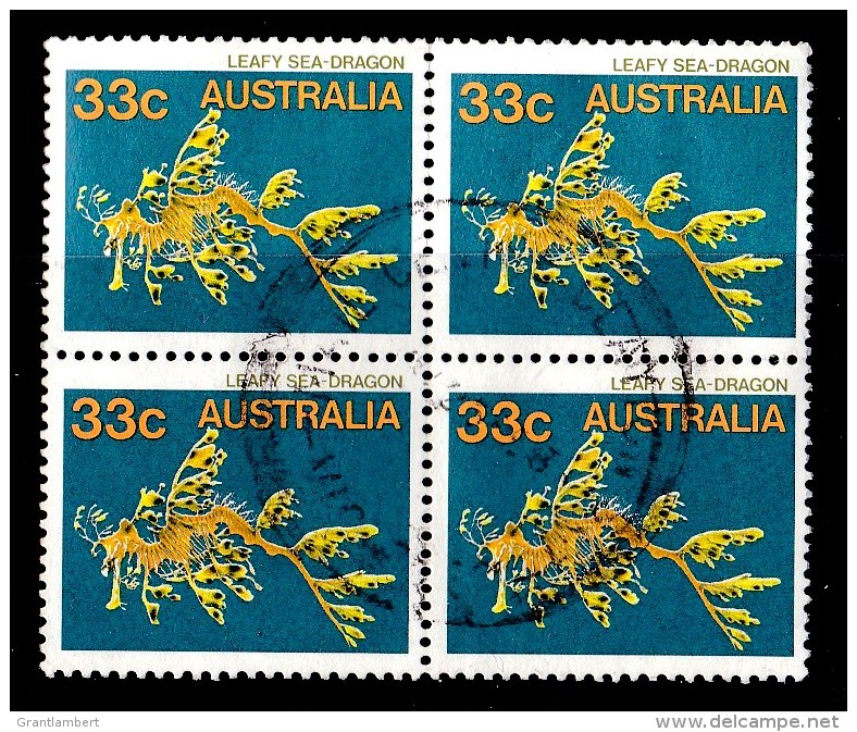 Australia 1985 Marine Life 33c Sea-Dragon Block Of 4 Used - See Notes - Used Stamps