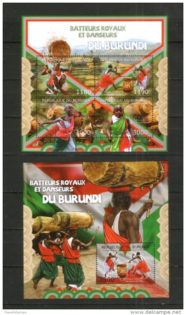 Burundi ** Folklore , Musik Tanz // 2 Mnh Sheets - Tanz