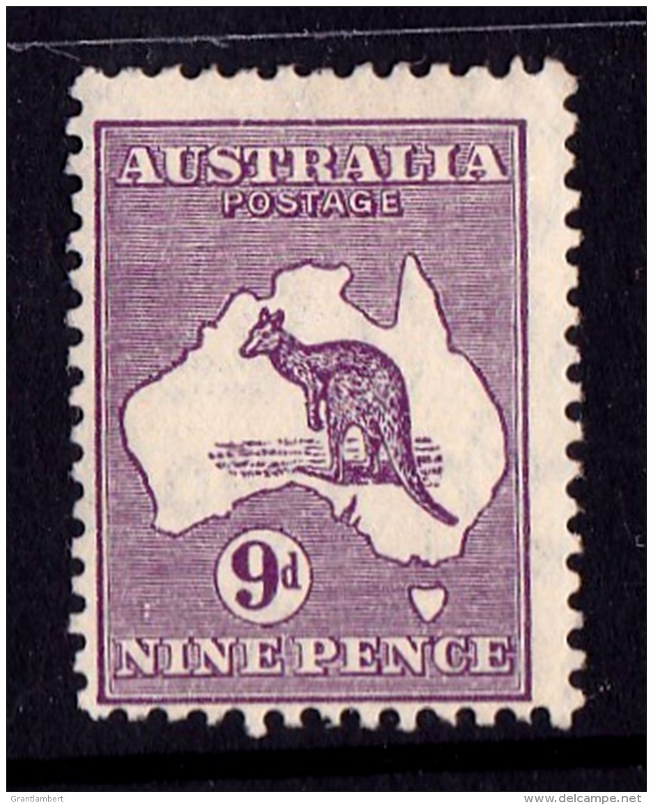 Australia 1932 Kangaroo 9d Violet C Of A Watermark - Listed Variety - Nuovi