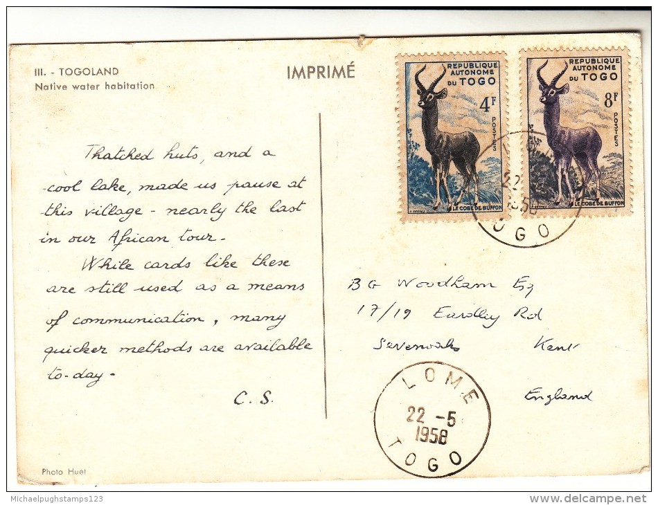 Togo / Animals / Postcards - Togo (1960-...)