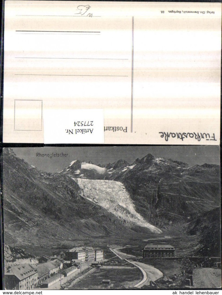 277524,Rhonegletscher Furkastra&szlig;e Bergkulisse B. Oberwald Kt Wallis - Oberwald