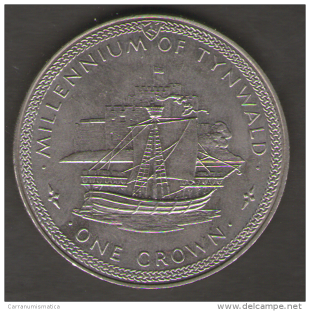 ISLE OF MAN ONE CROWN 1979 MILLENNIUM OF TYNWALD - Isle Of Man