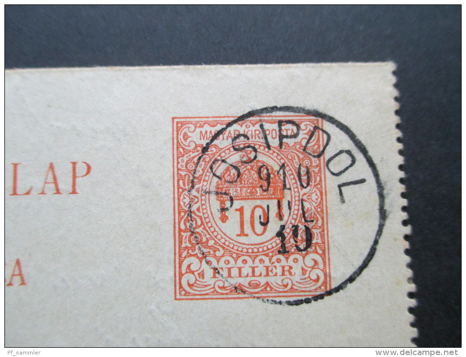 Ungarn / Kroatien 1910 Josipdol K1 Kartenbrief. Kleiner Ort!! - Covers & Documents