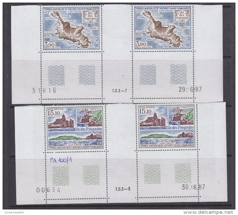 TAAF 1988 Ile Des Pingouins  Strip 2x2v ** Mnh (F5407) - Blocks & Sheetlets