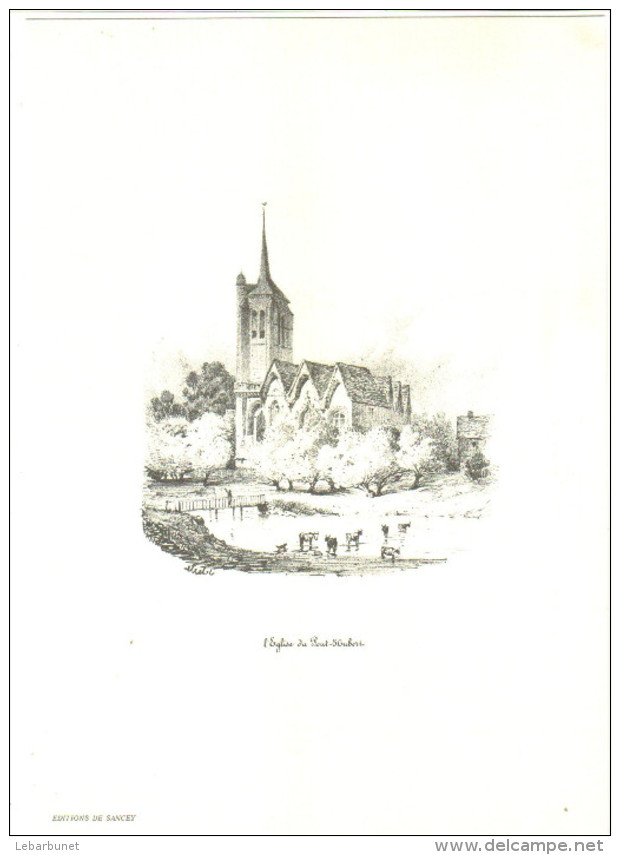 Planche Troyes (10) L'Eglise De Pont-Hubert à Troyes éditions De Sancey - Unclassified