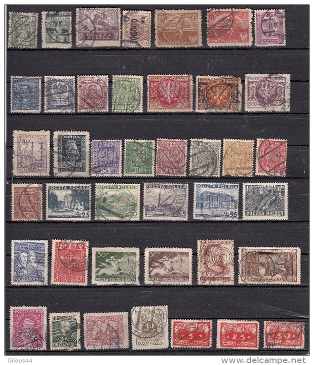 Pologne Lot De 41 Timbres  Avant 1940 - Sonstige & Ohne Zuordnung