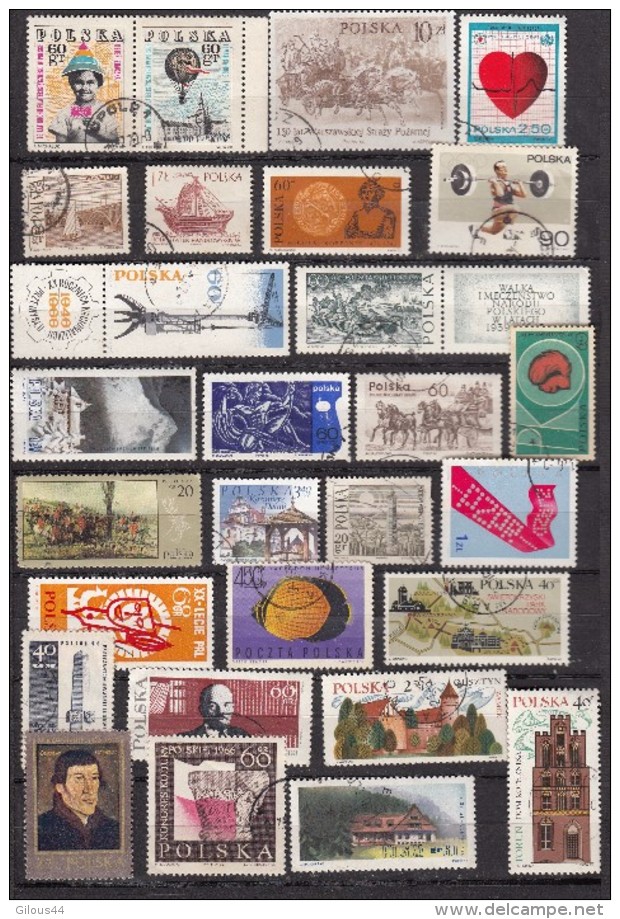 Pologne Lot De 27 Timbres Semi Moderne - Collections