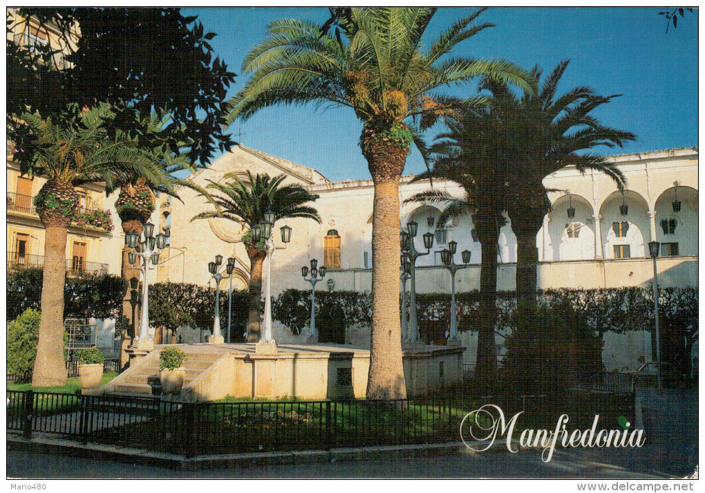 MANFREDONIA   COMUNE   PIAZZA  DEL  POPOLO       (VIAGGIATA) - Manfredonia