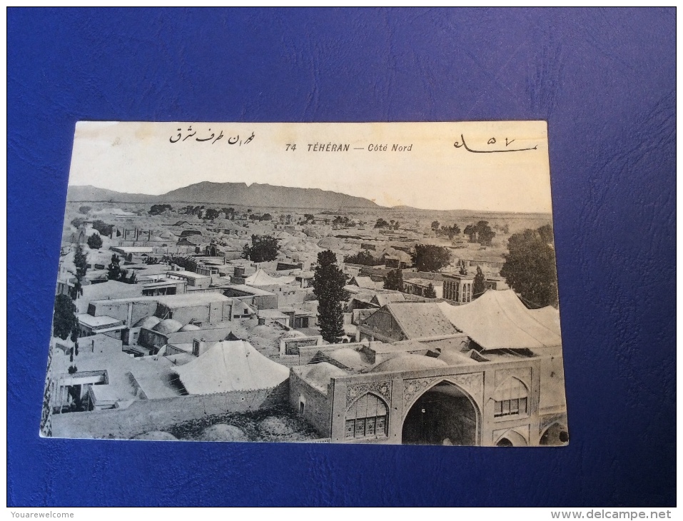 Iran Teheran 1907 Picture Postcard With 2ch + 3ch Sent To Verviers, Belgique (ppc Ak Cp Brief Cover Lettre Post Card - Irán