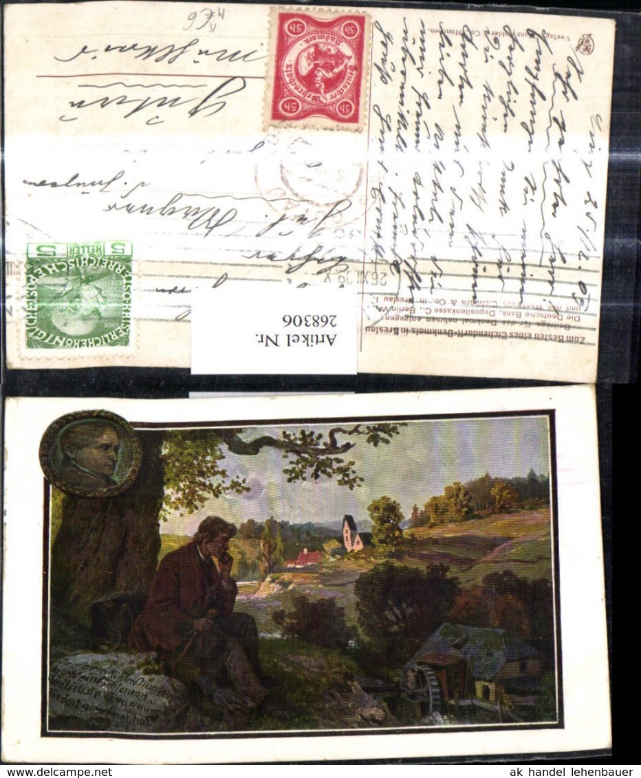 268306,K&uuml;nstler Ak Eichendorff Schaut A. Wasserm&uuml;hle Landschaft Lyriker Schriftstelle - Künstler