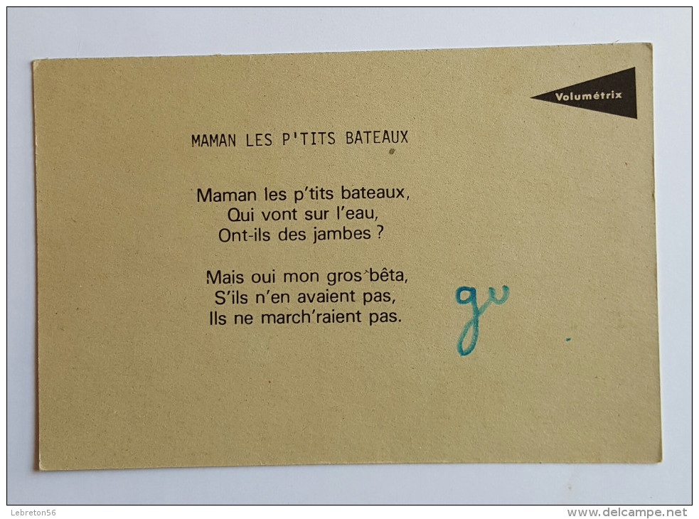 Image Volumetrix Chanson Enfantine Maman Les Petits Bateaux - Collections