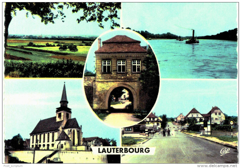 Lauterbourg  Rhin Porte Basse église Catholique Frontière Franco Allemande - Version Non écrite - Lauterbourg