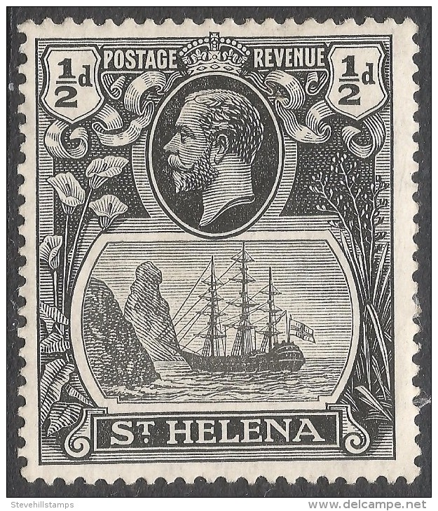 St Helena. 1922-37 KGV. ½d MH. SG 143 - Saint Helena Island