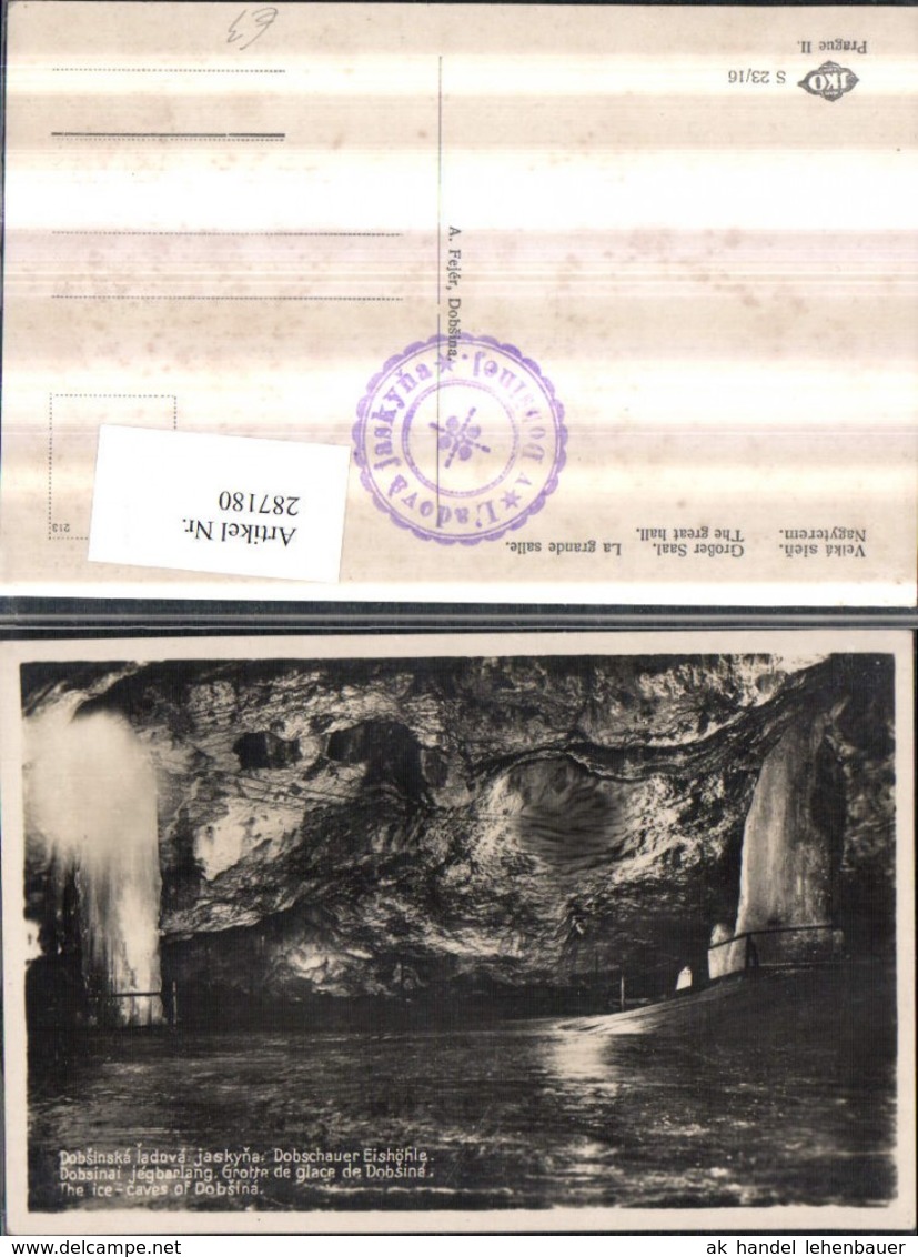 287180,Dobsinska Ladova Jaskyna Dobschauer Eish&ouml;hle  Grotte Gro&szlig;er Saal - Slowakei