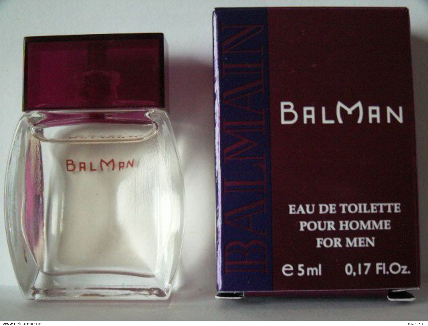 Miniature De Parfum BalMan De Balmain - Miniaturen Flesjes Heer (met Doos)