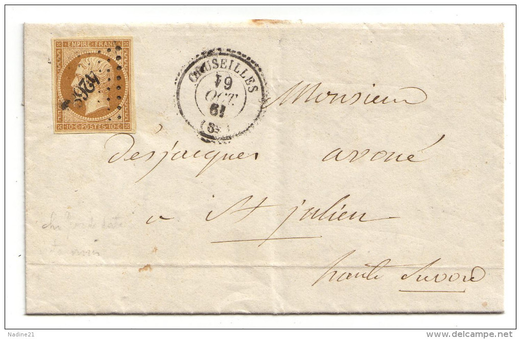 013. LAC N°13 Type2 - Càd Cruseilles (HAUTE SAVOIE) - Indice 19 -  1861 - 1849-1876: Période Classique