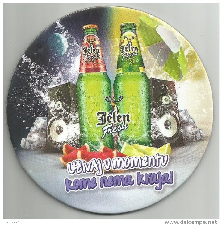 Jelen Fresh  New Beer Coaster  From Serbia  Apatin Brewery - Beer Mats