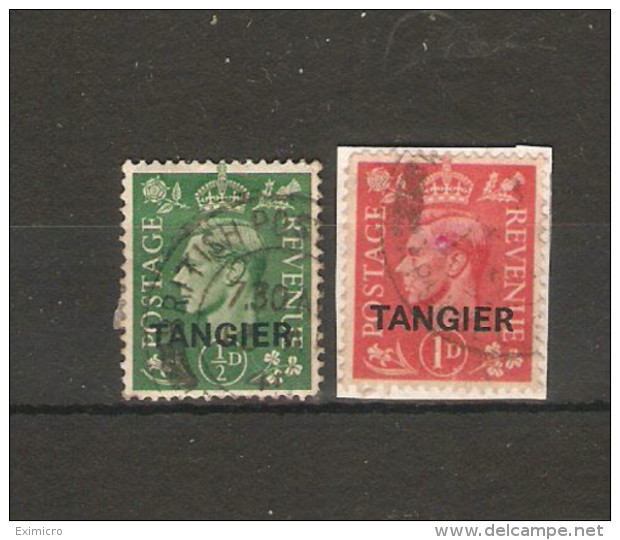 MOROCCO AGENCIES (TANGIER) 1944 PALE COLOURS SET SG 251/252 FINE USED Cat £12 - Bureaux Au Maroc / Tanger (...-1958)